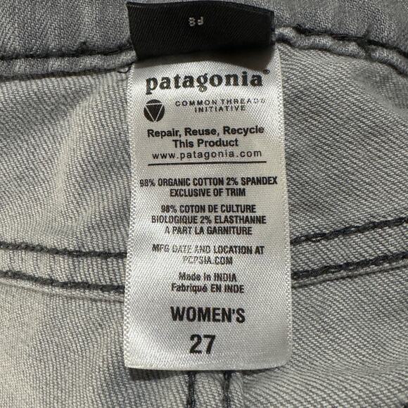 Patagonia SZ 27 Jeans Straight Leg Low-Rise Pockets Zip-Fly Gray Wash Womens - Picture 10 of 10